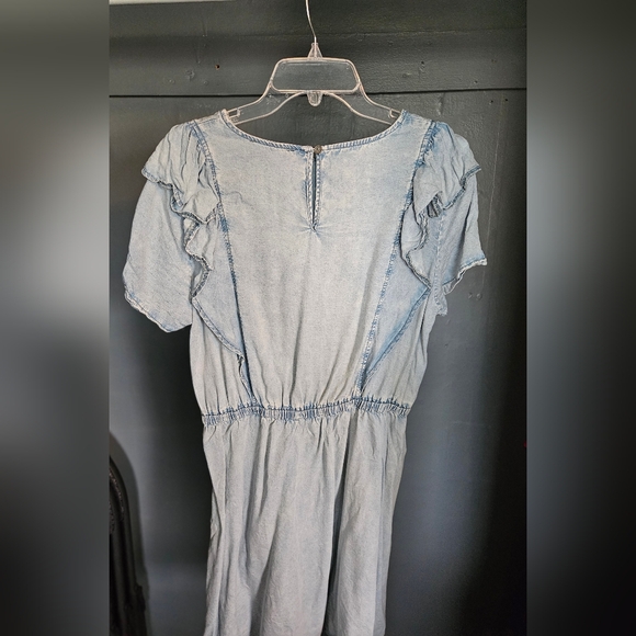 Doe & Rae Light Blue Ruffle Dress - Picture 2 of 3